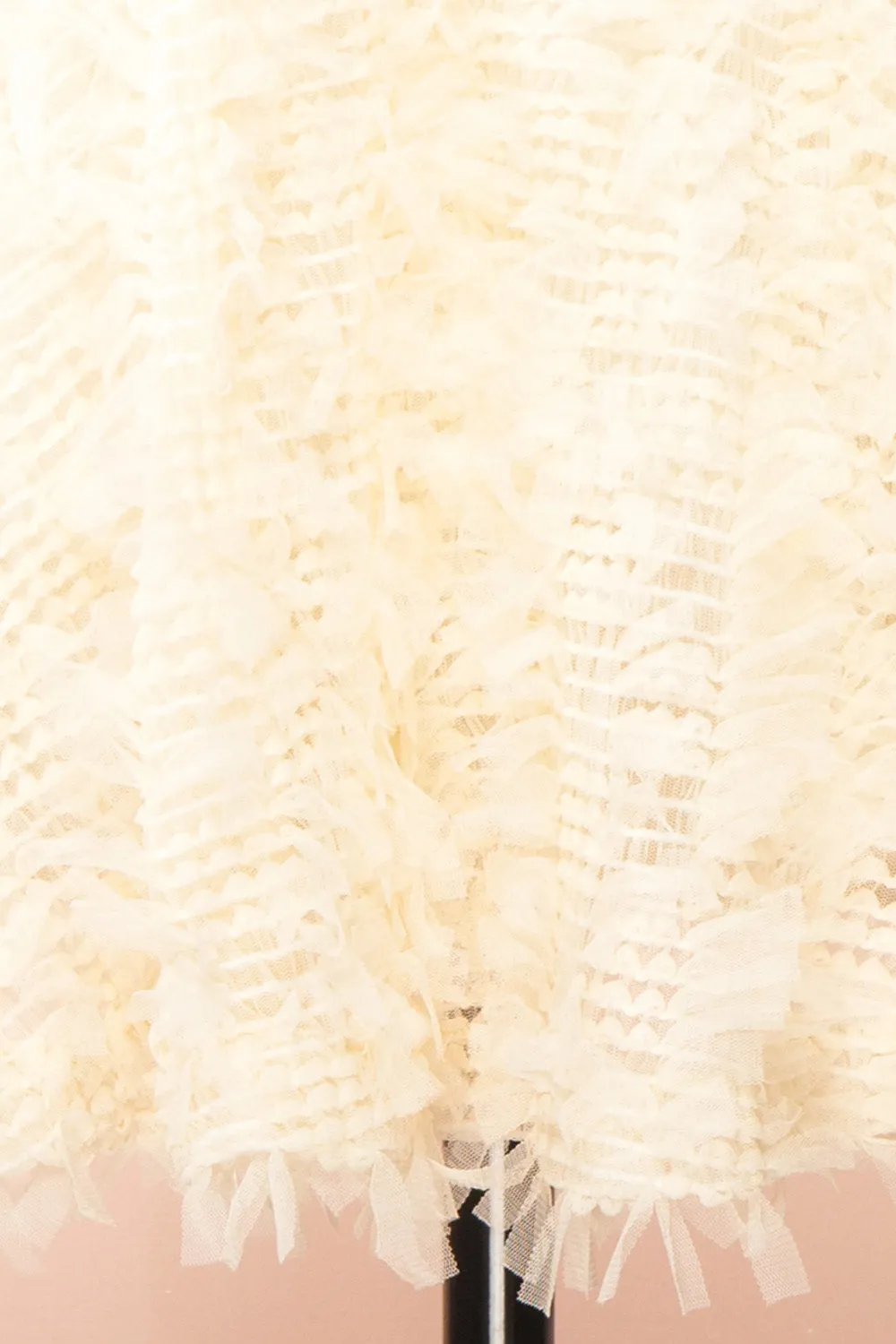 Adonia | Short ivory Dress w/ Open Corset Back