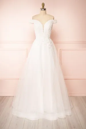 Amalia | Off-Shoulder A-Line Wedding Dress