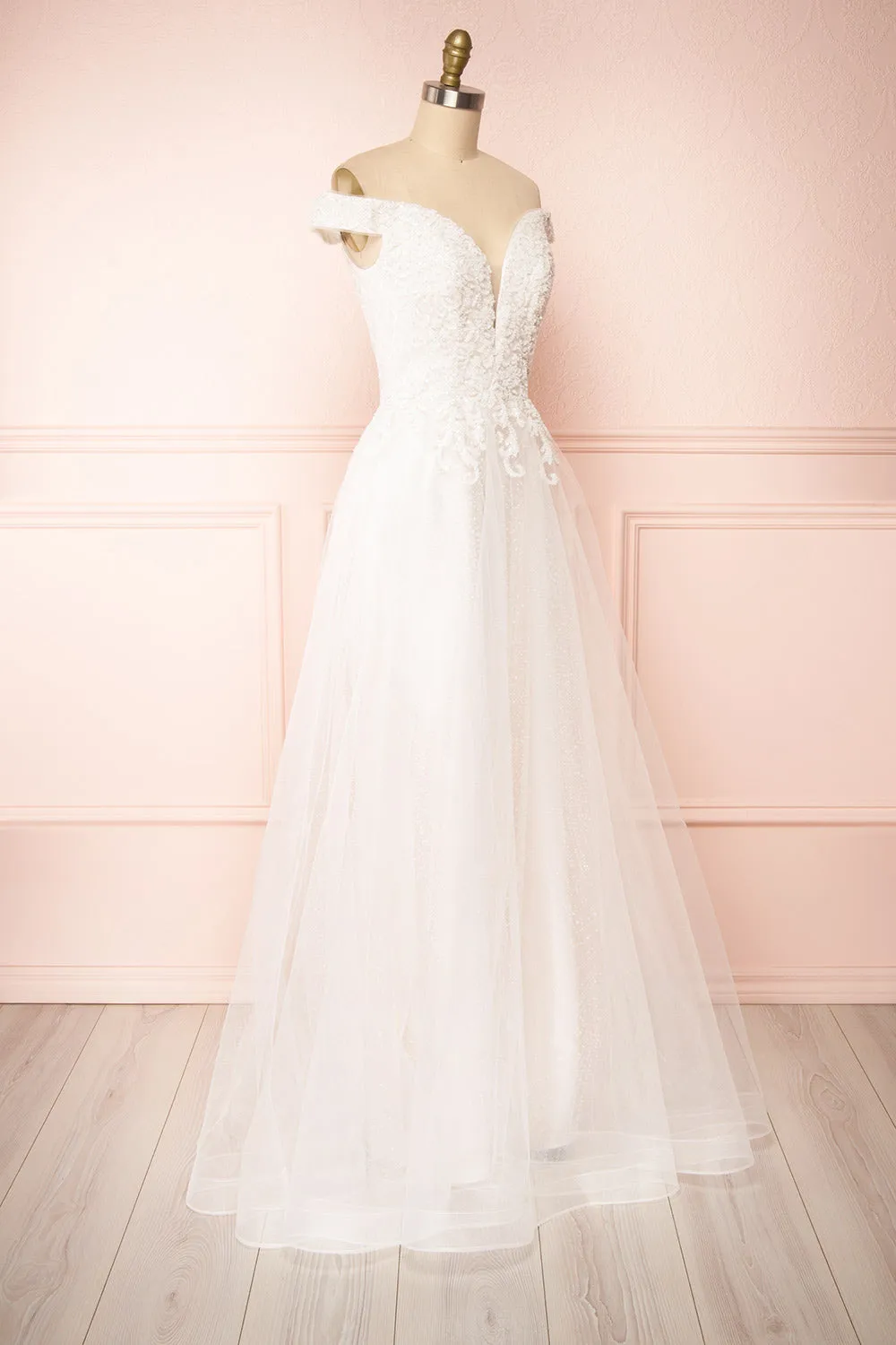 Amalia | Off-Shoulder A-Line Wedding Dress