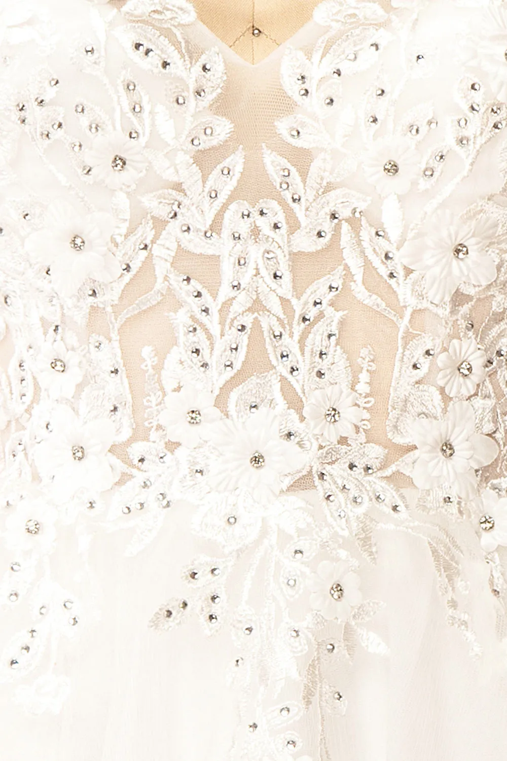 Danna| Short Sparkly White Dress w/ Embroidery