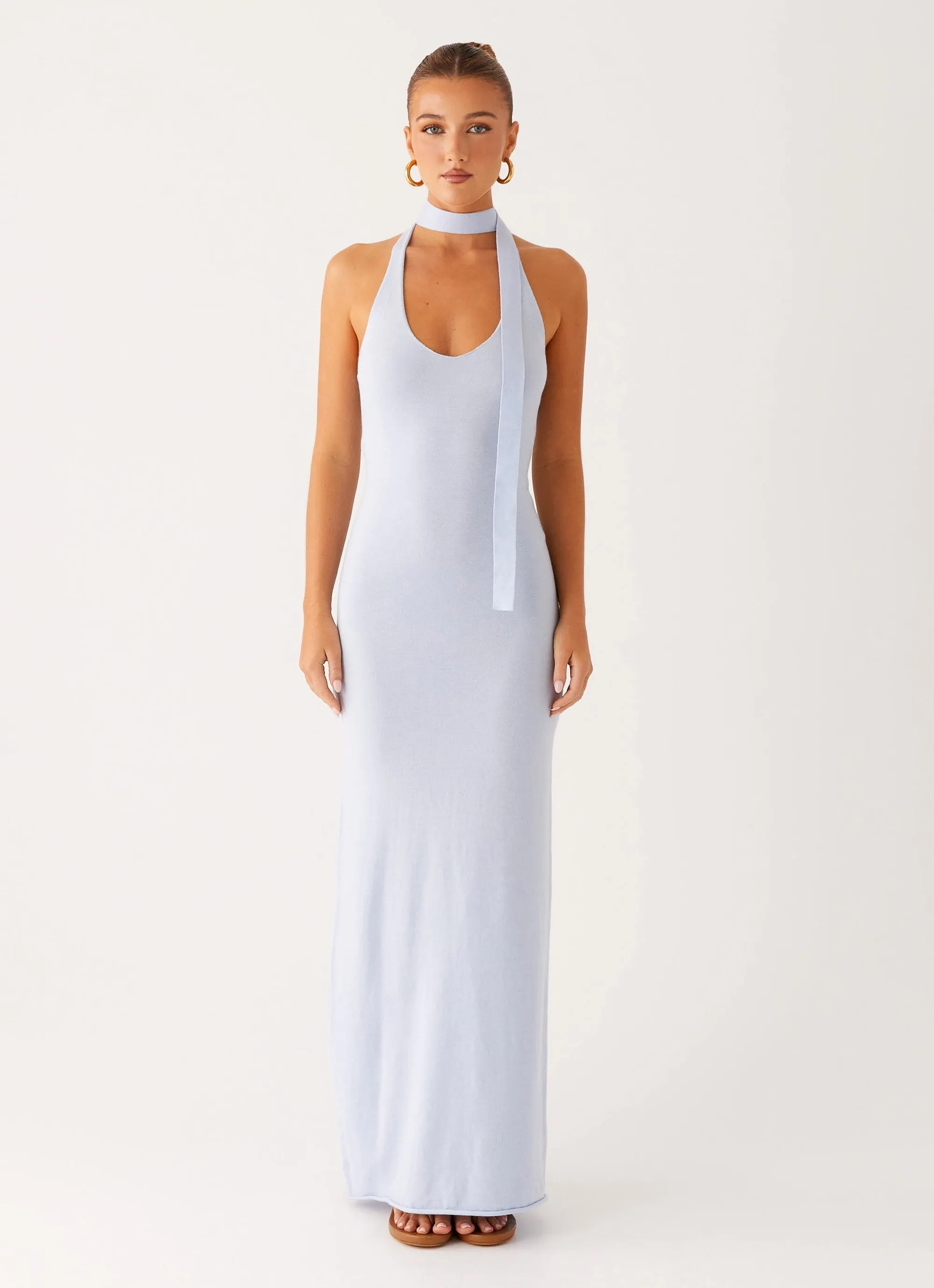 Eddie Knit Maxi Dress - Blue