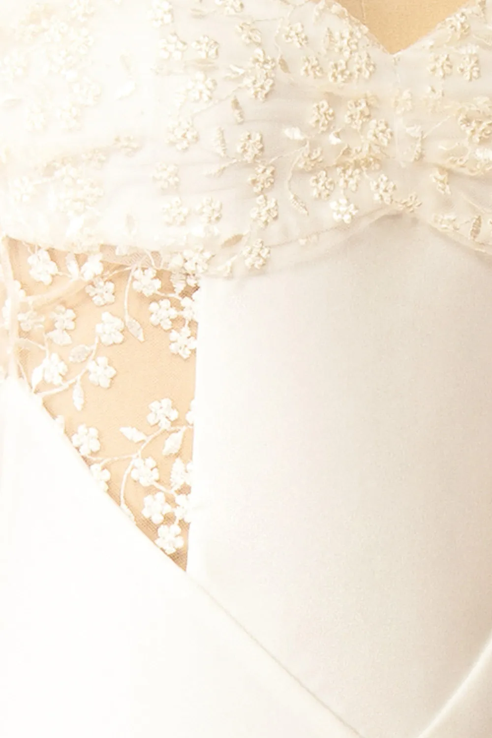 Elaria Ivory | Embroidered Fitted Wedding Dress