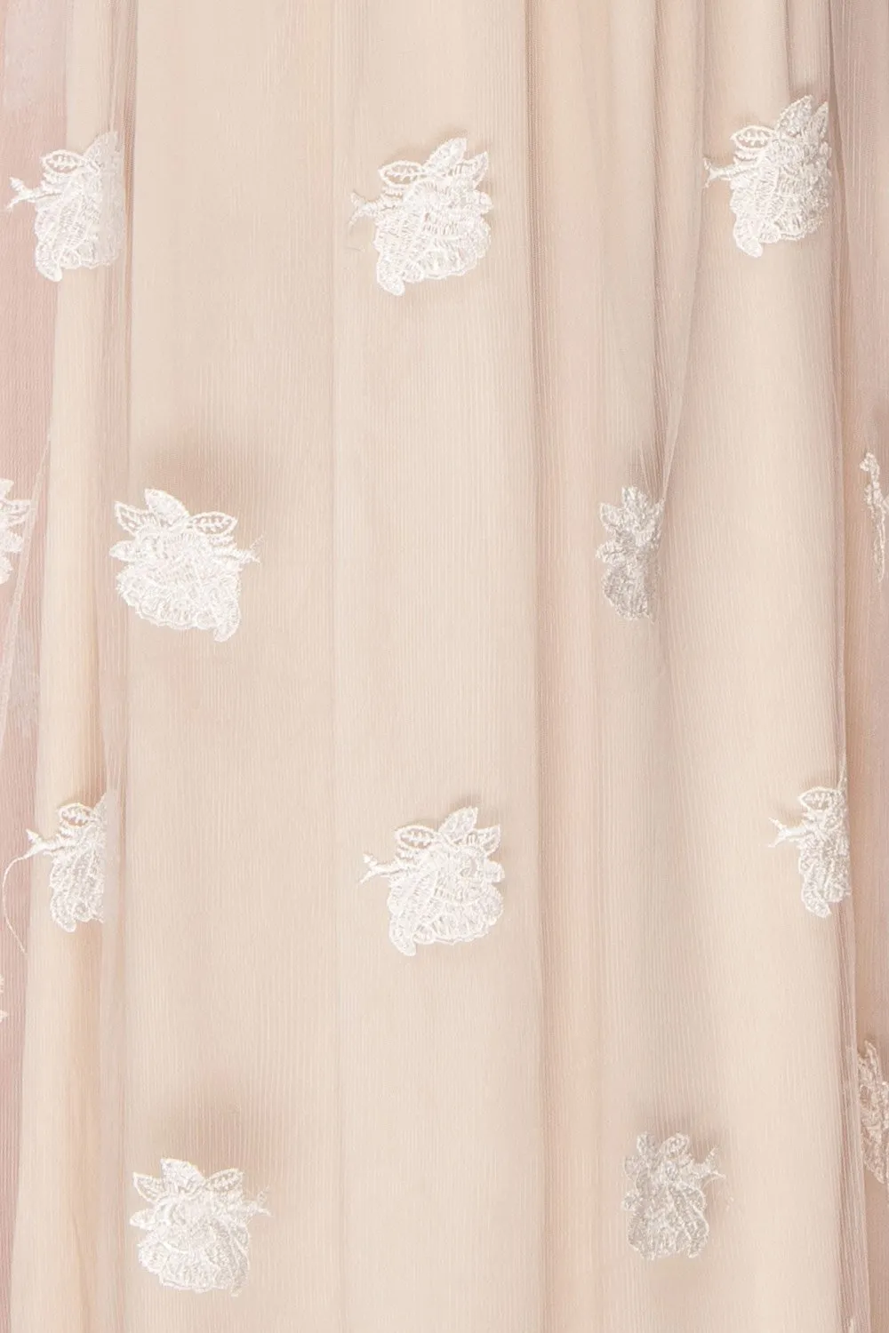Ermanda | Beige and White Bridal Dress