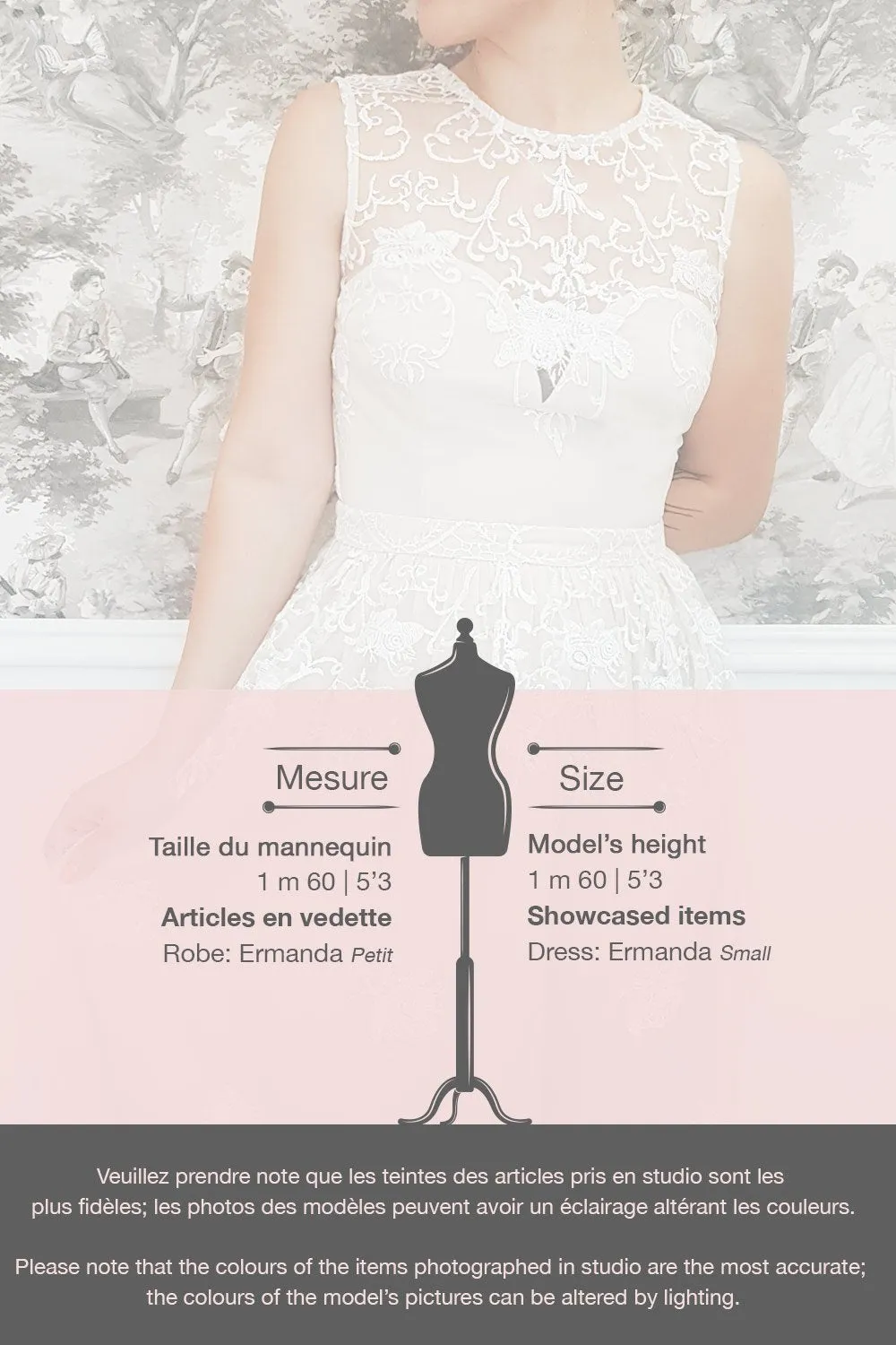 Ermanda | Beige and White Bridal Dress