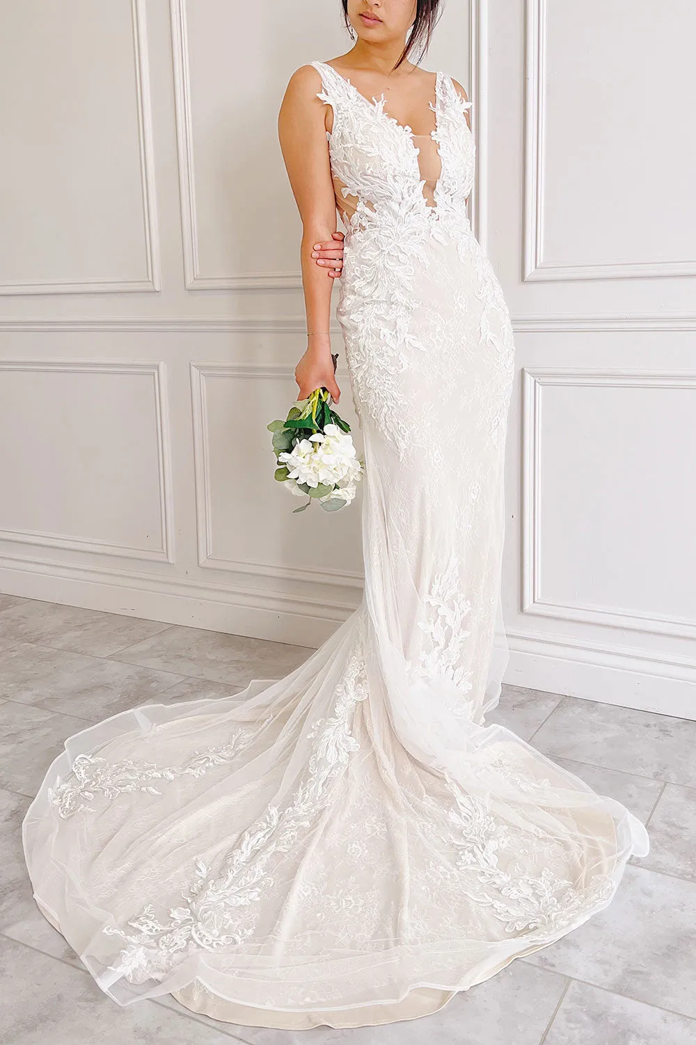 Felicia | Floral Lace Maxi Bridal Gown