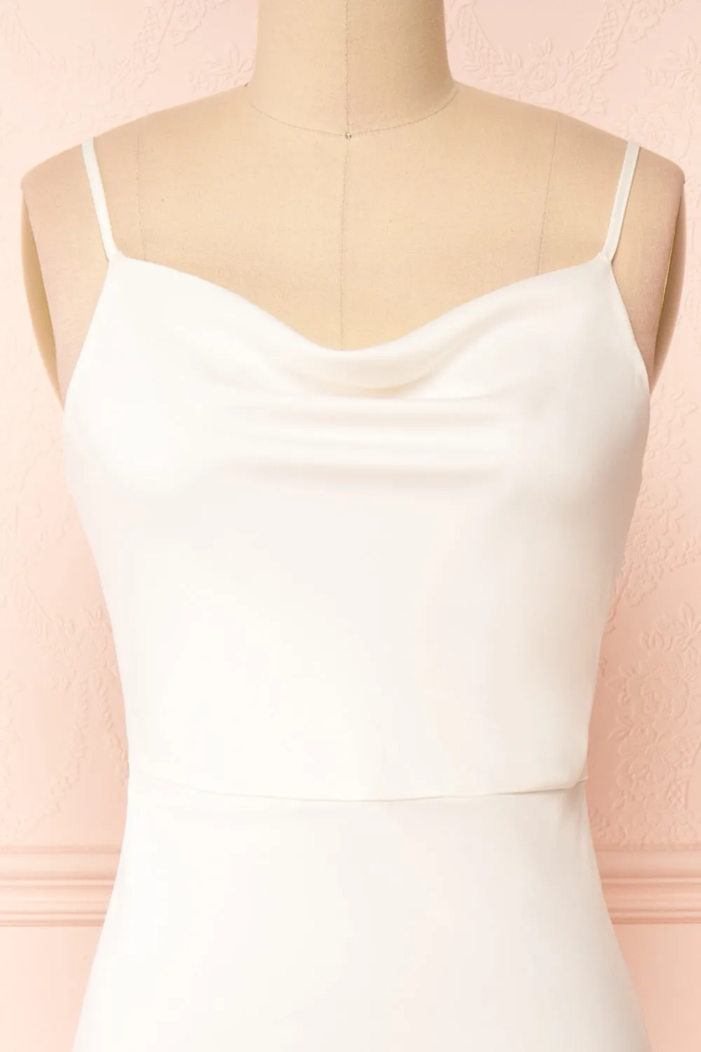 Florence | Ivory Bridal Satin Maxi Dress