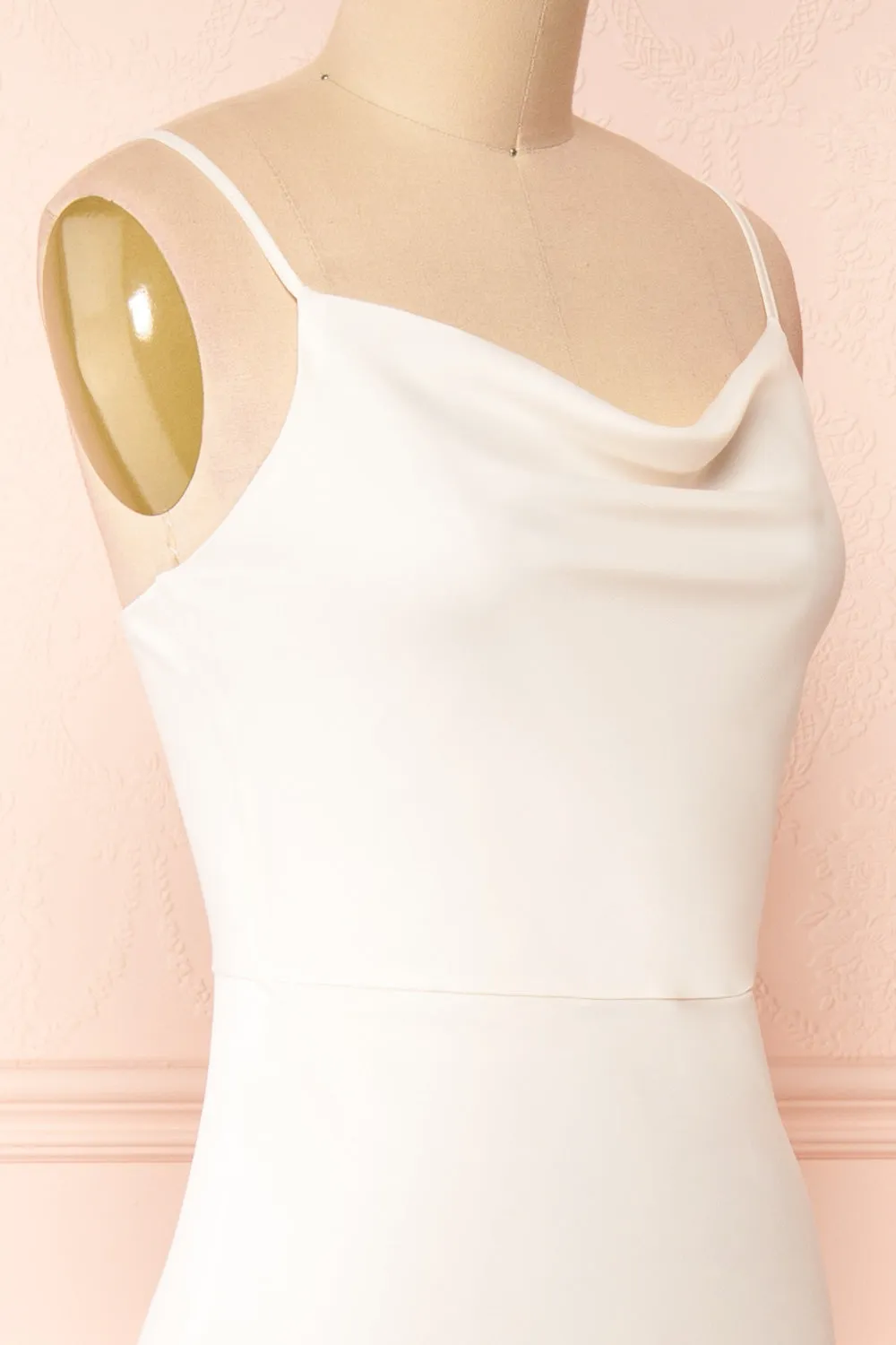 Florence | Ivory Bridal Satin Maxi Dress