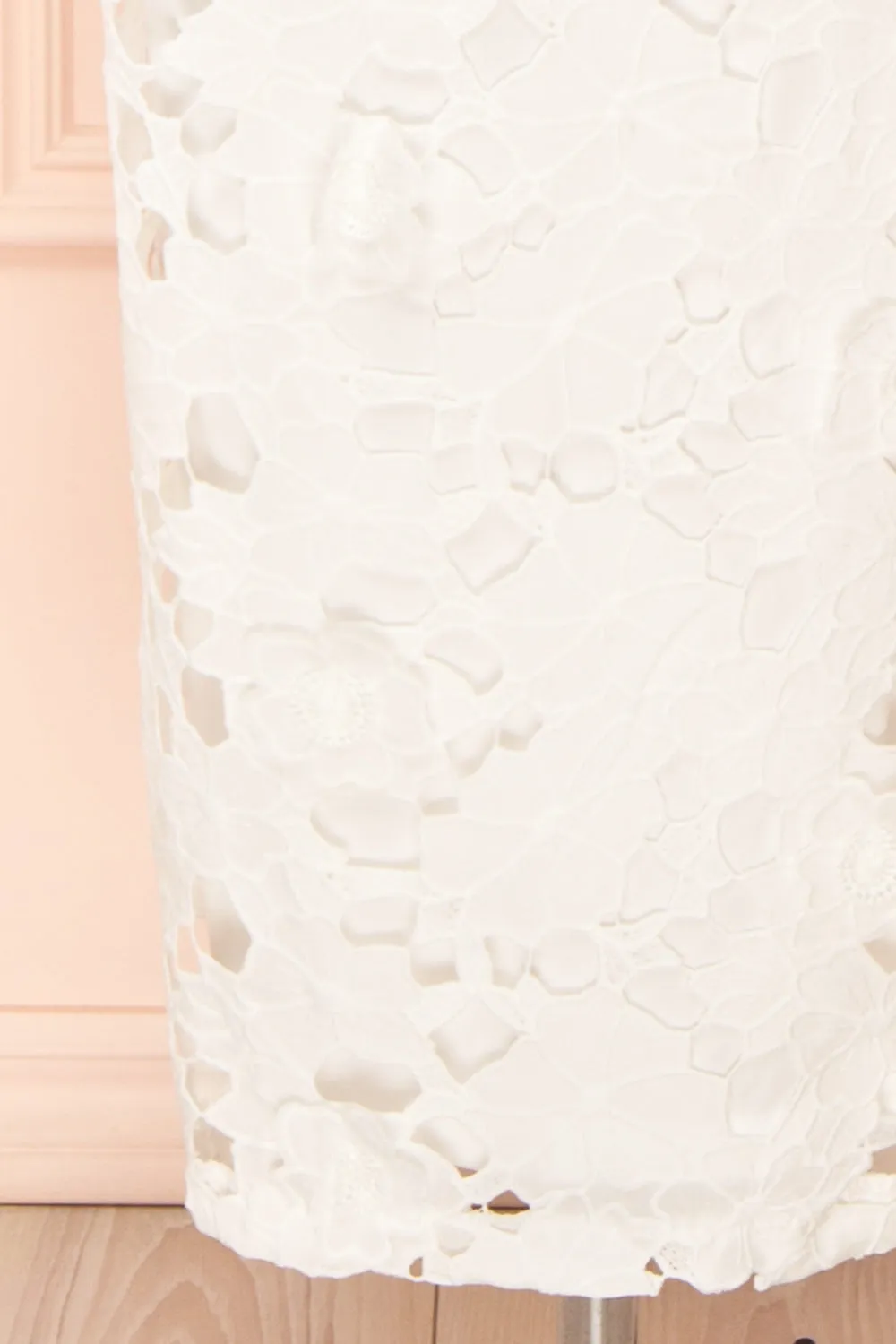 Gulianna | Long White Openwork Lace Dress