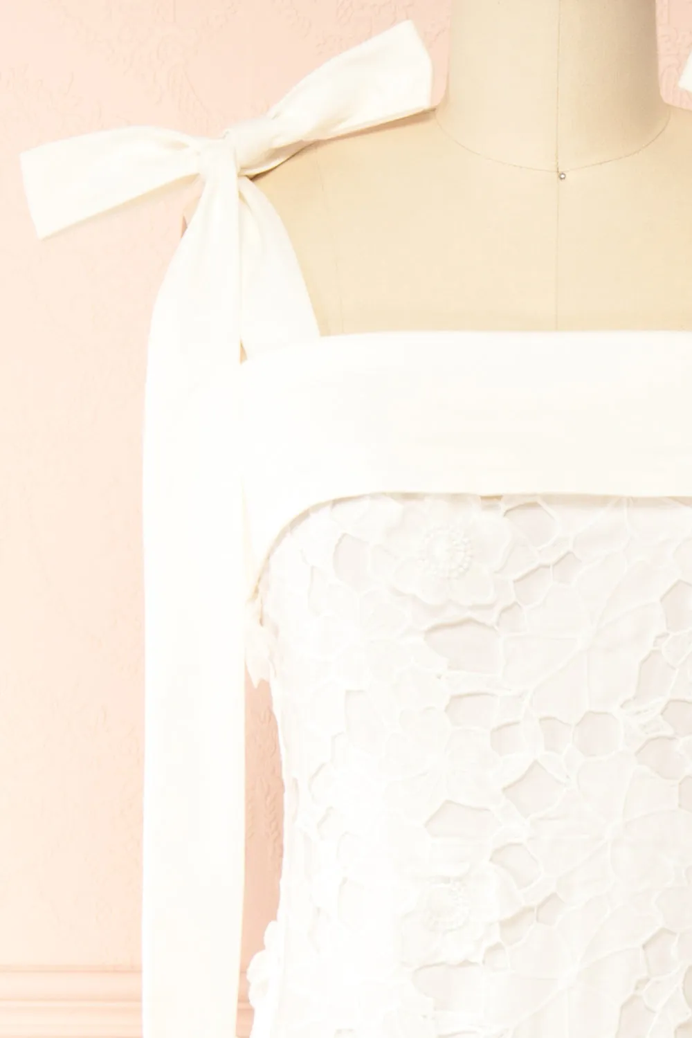 Gulianna | Long White Openwork Lace Dress