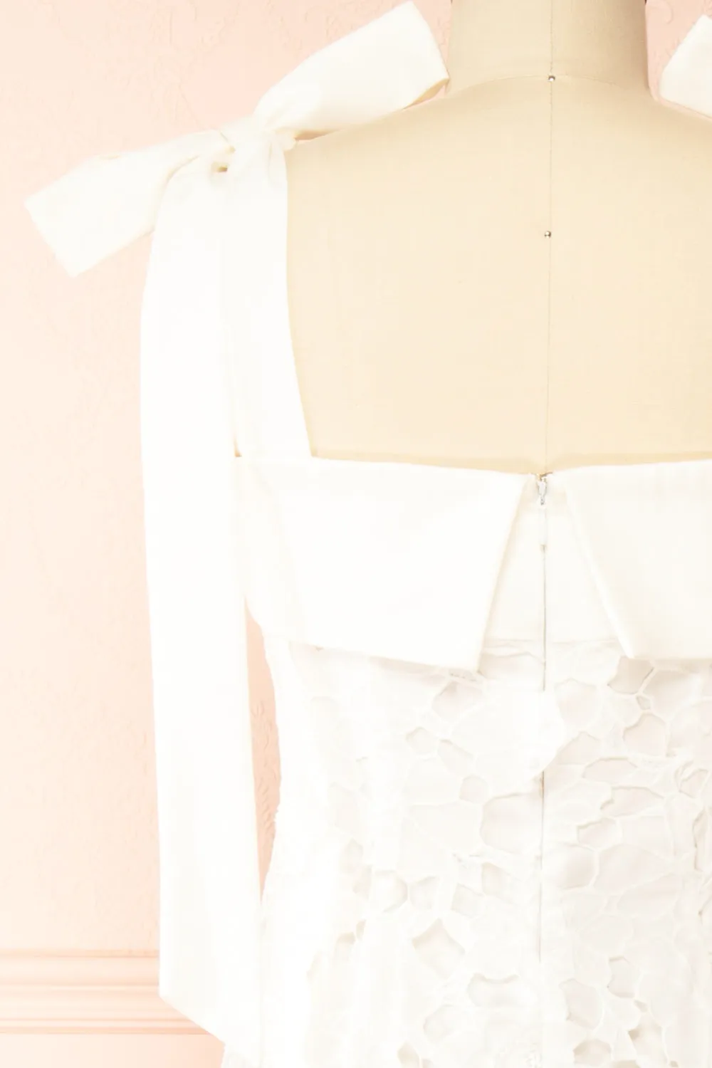 Gulianna | Long White Openwork Lace Dress