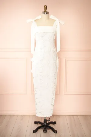 Gulianna | Long White Openwork Lace Dress