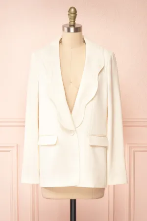 Ivona | Blazer w/ Scalloped Shawl Lapel