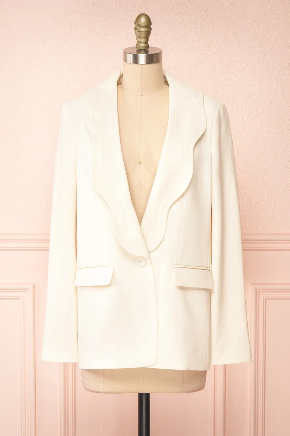 Ivona | Blazer w/ Scalloped Shawl Lapel