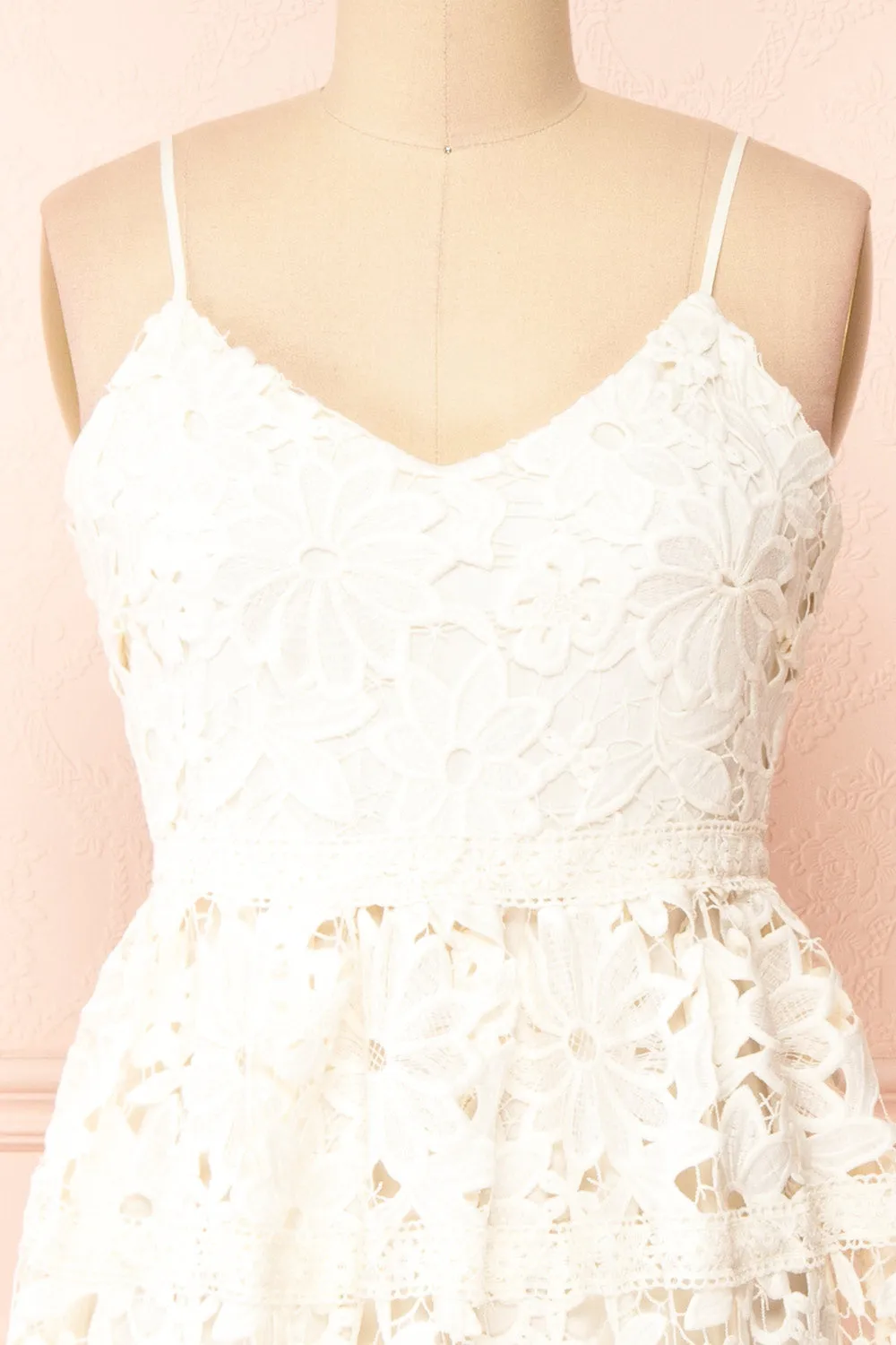 Jacqueline | Embroidered Floral Midi Dress