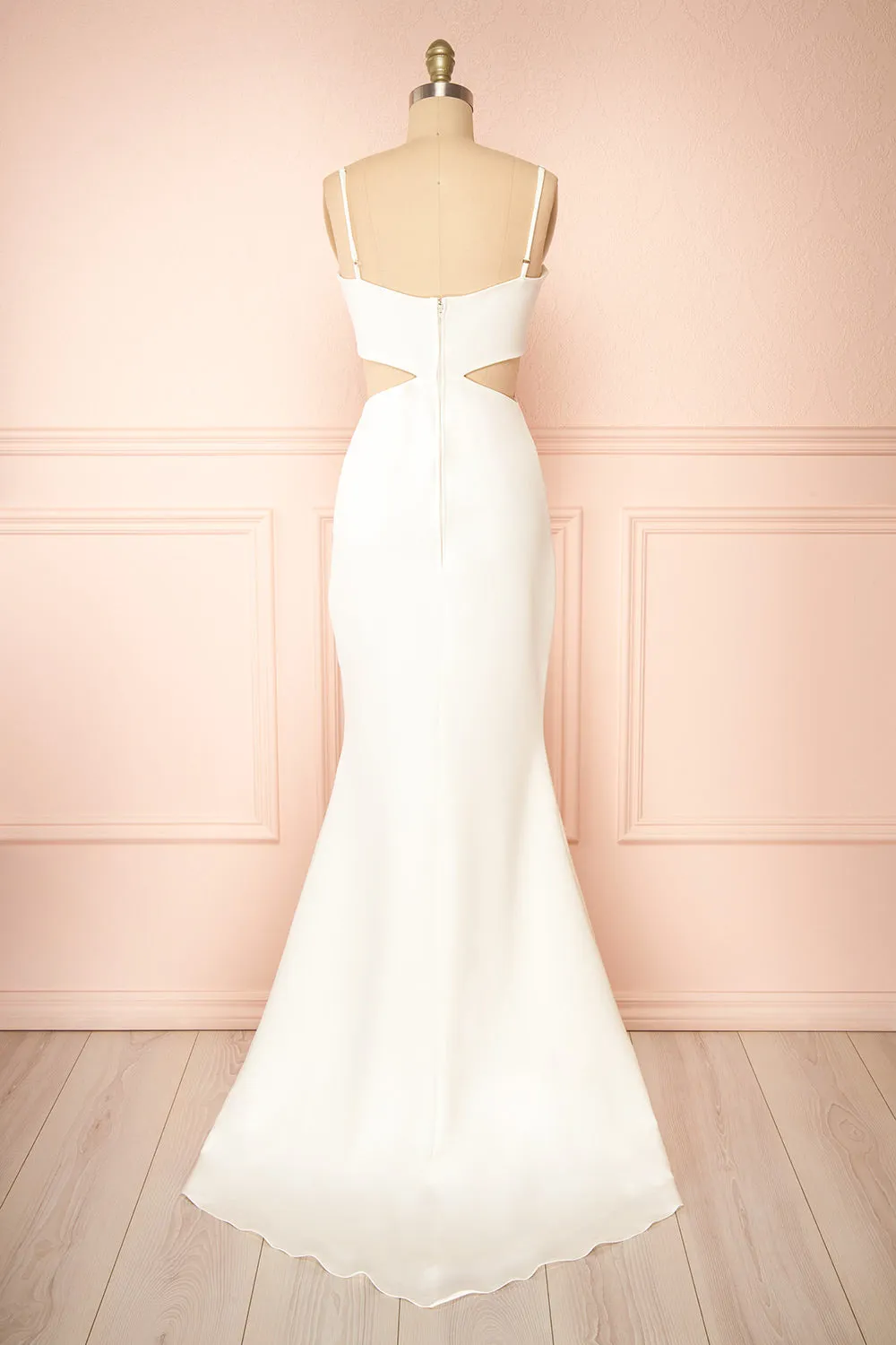 Kamilla Ivory | Maxi Mermaid Dress w/ Cut-Outs