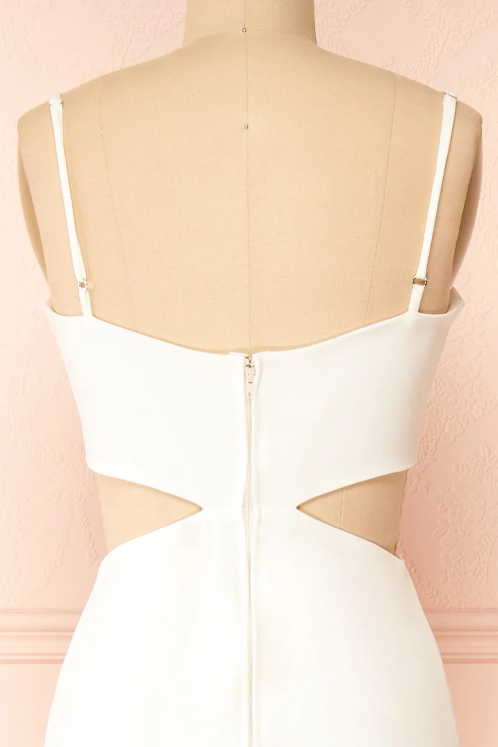 Kamilla Ivory | Maxi Mermaid Dress w/ Cut-Outs
