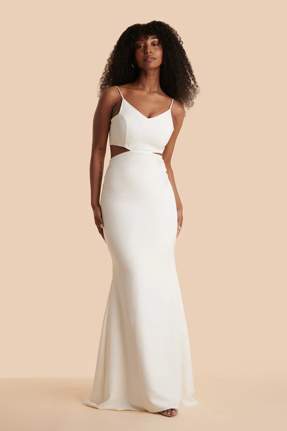 Kamilla Ivory | Maxi Mermaid Dress w/ Cut-Outs