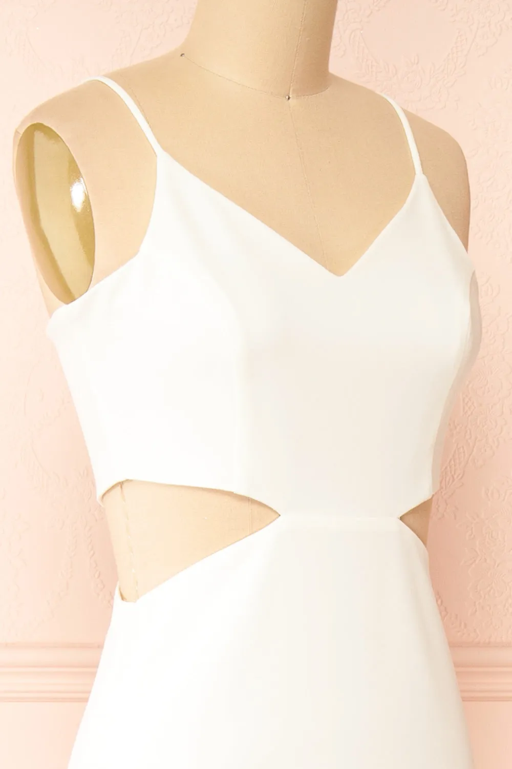 Kamilla Ivory | Maxi Mermaid Dress w/ Cut-Outs