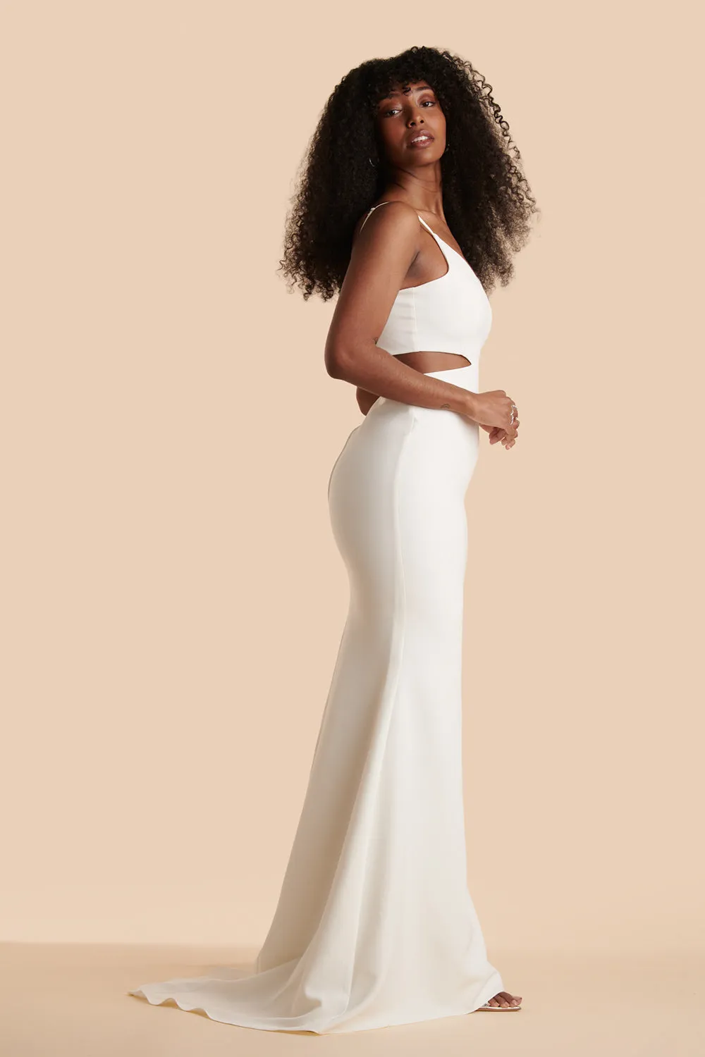 Kamilla Ivory | Maxi Mermaid Dress w/ Cut-Outs