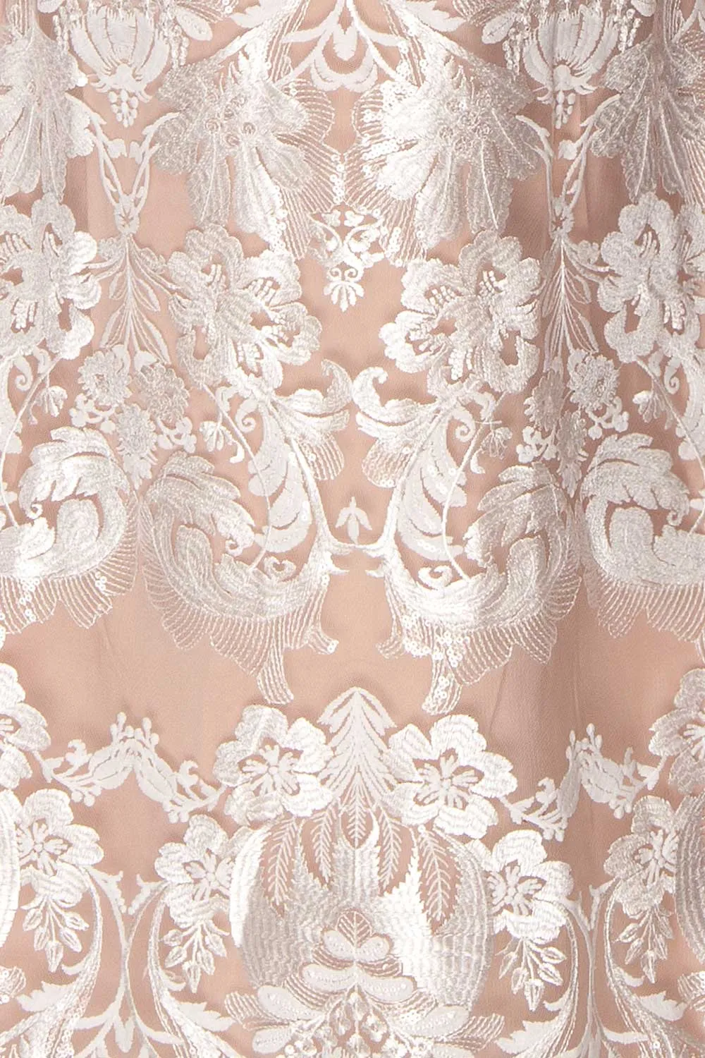 Ladymia | Beige Embroidered Gown