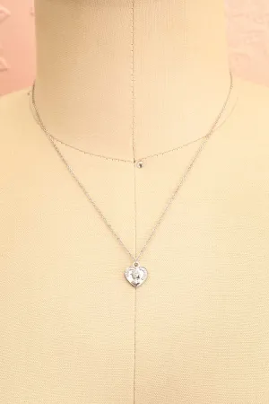 Latty Silver |Heart Pendant Necklace