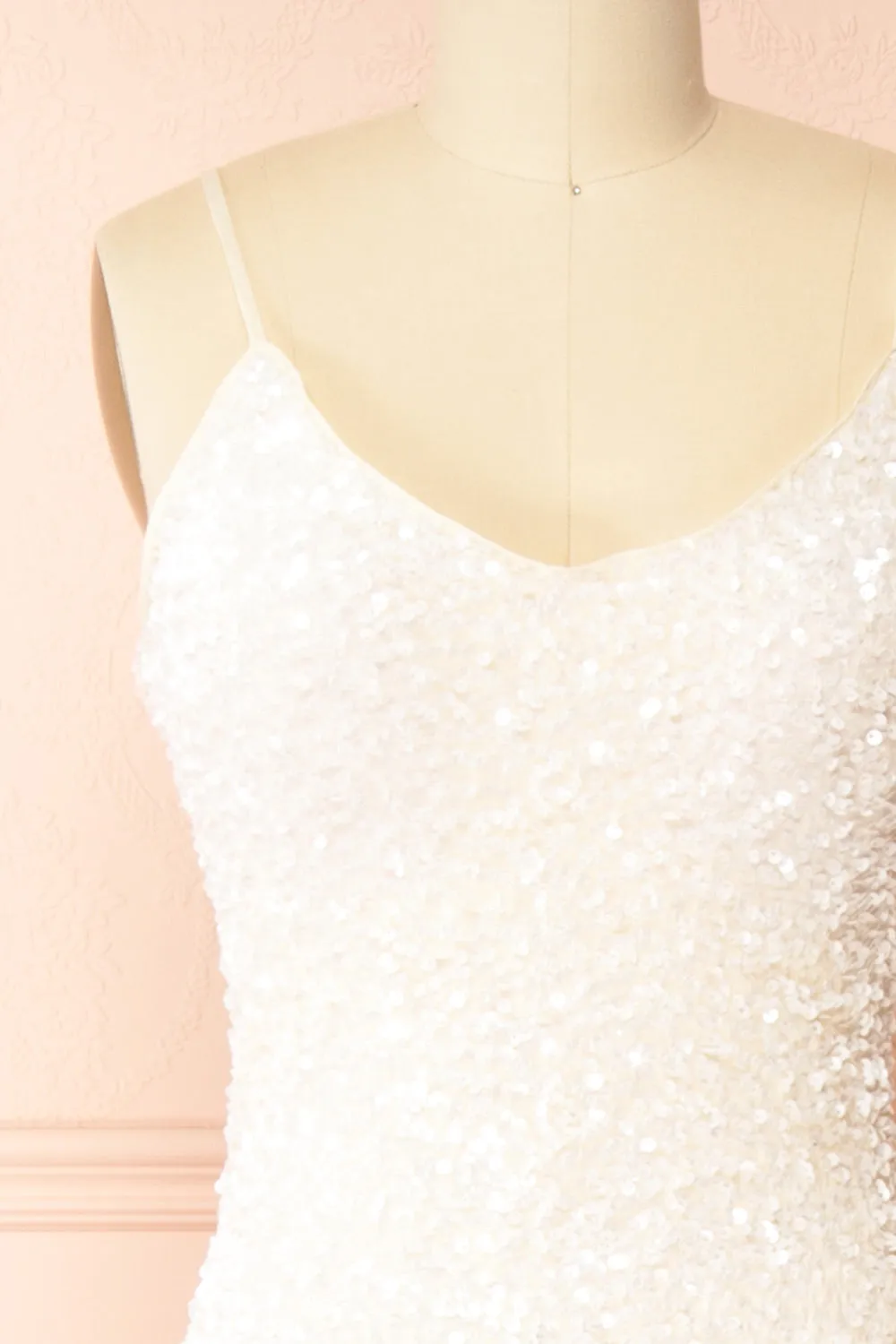 Lhodia | Ivory Sequin Maxi Dress w/ Slit