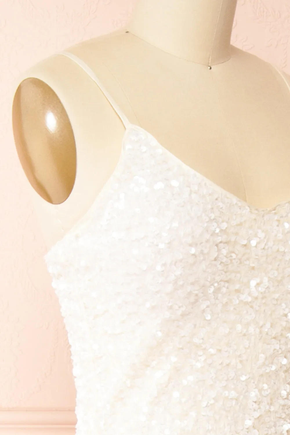 Lhodia | Ivory Sequin Maxi Dress w/ Slit