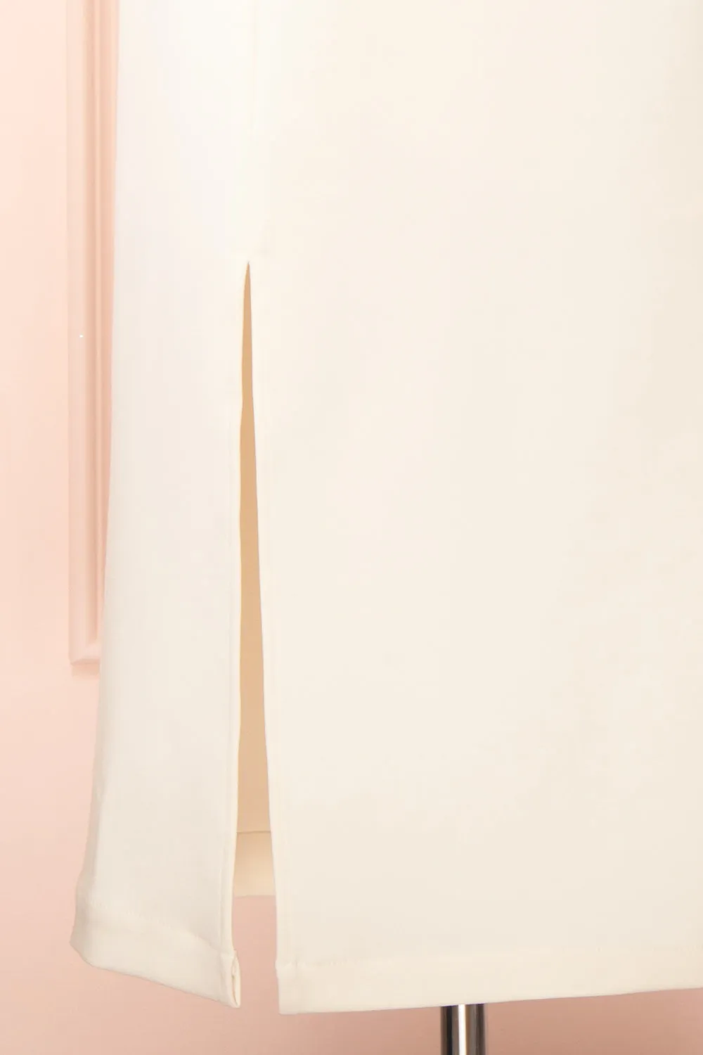 Liliana | One Shoulder Ivory Midi Dress w/ Bow