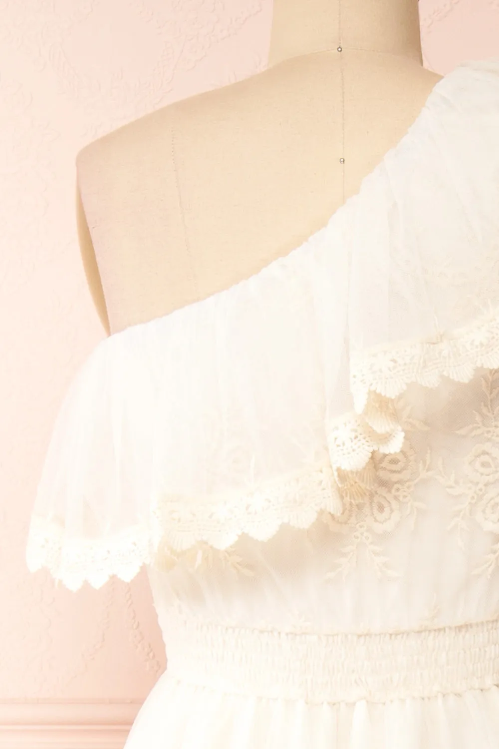Mary-Grace | One Shoulder Embroidered Maxi Dress