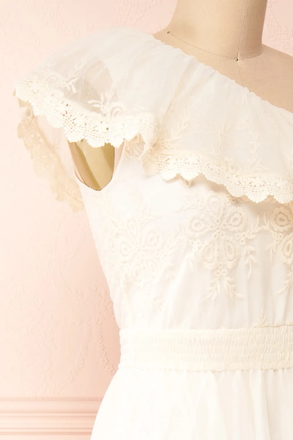 Mary-Grace | One Shoulder Embroidered Maxi Dress