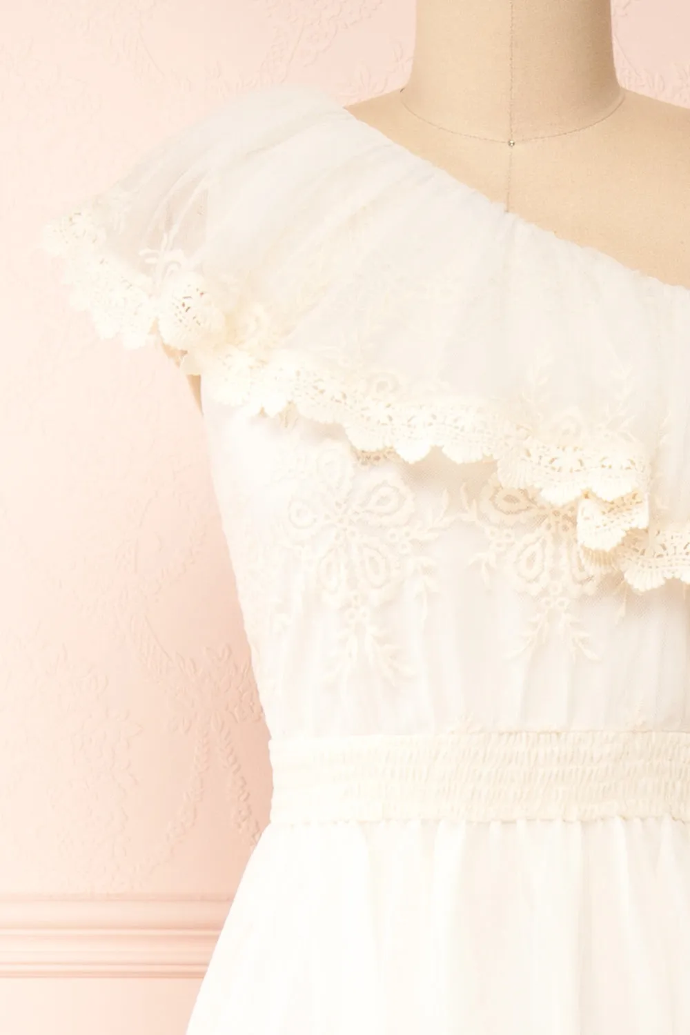 Mary-Grace | One Shoulder Embroidered Maxi Dress