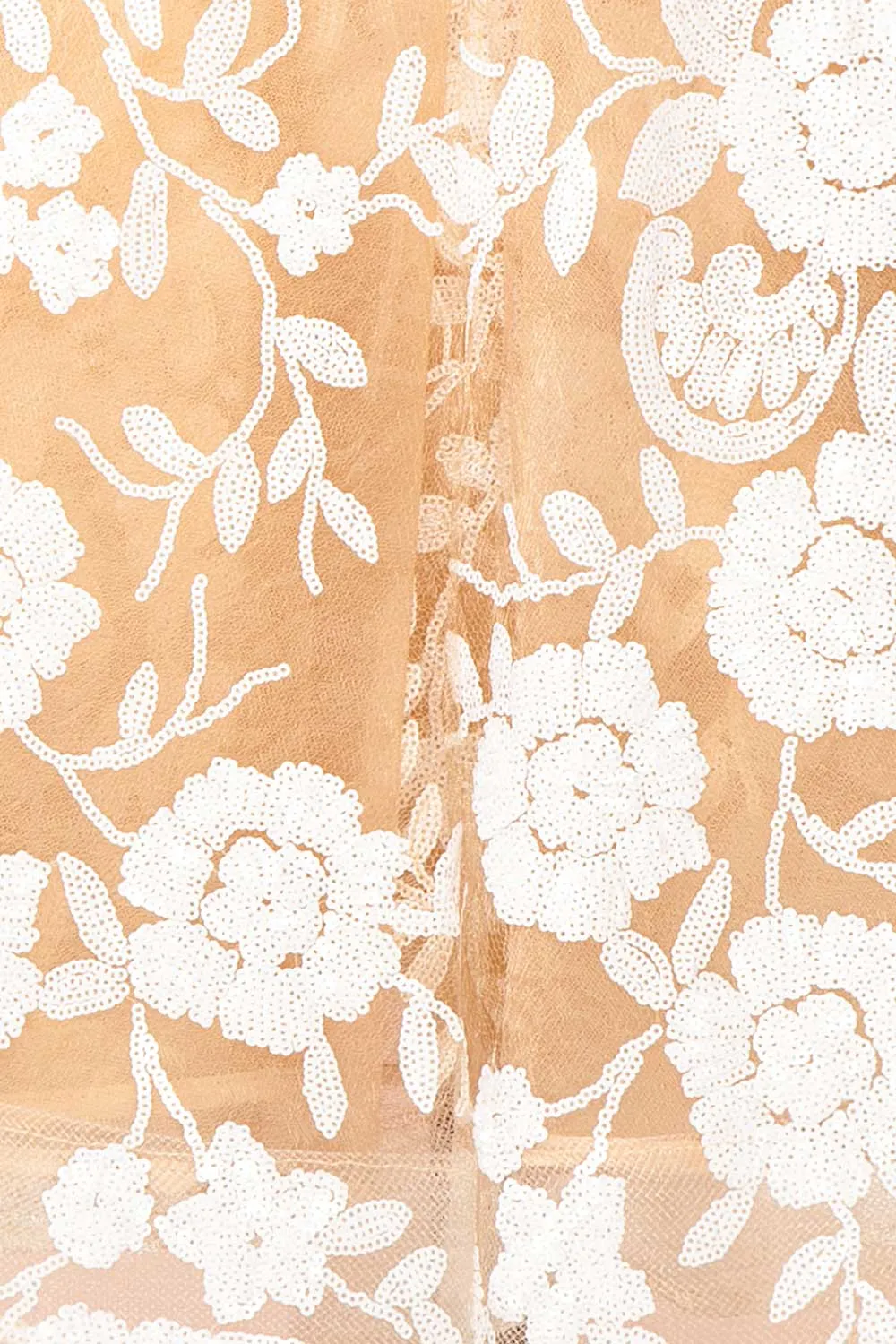 Melvina | Short A-Line Dress w/ Sequin Flowers