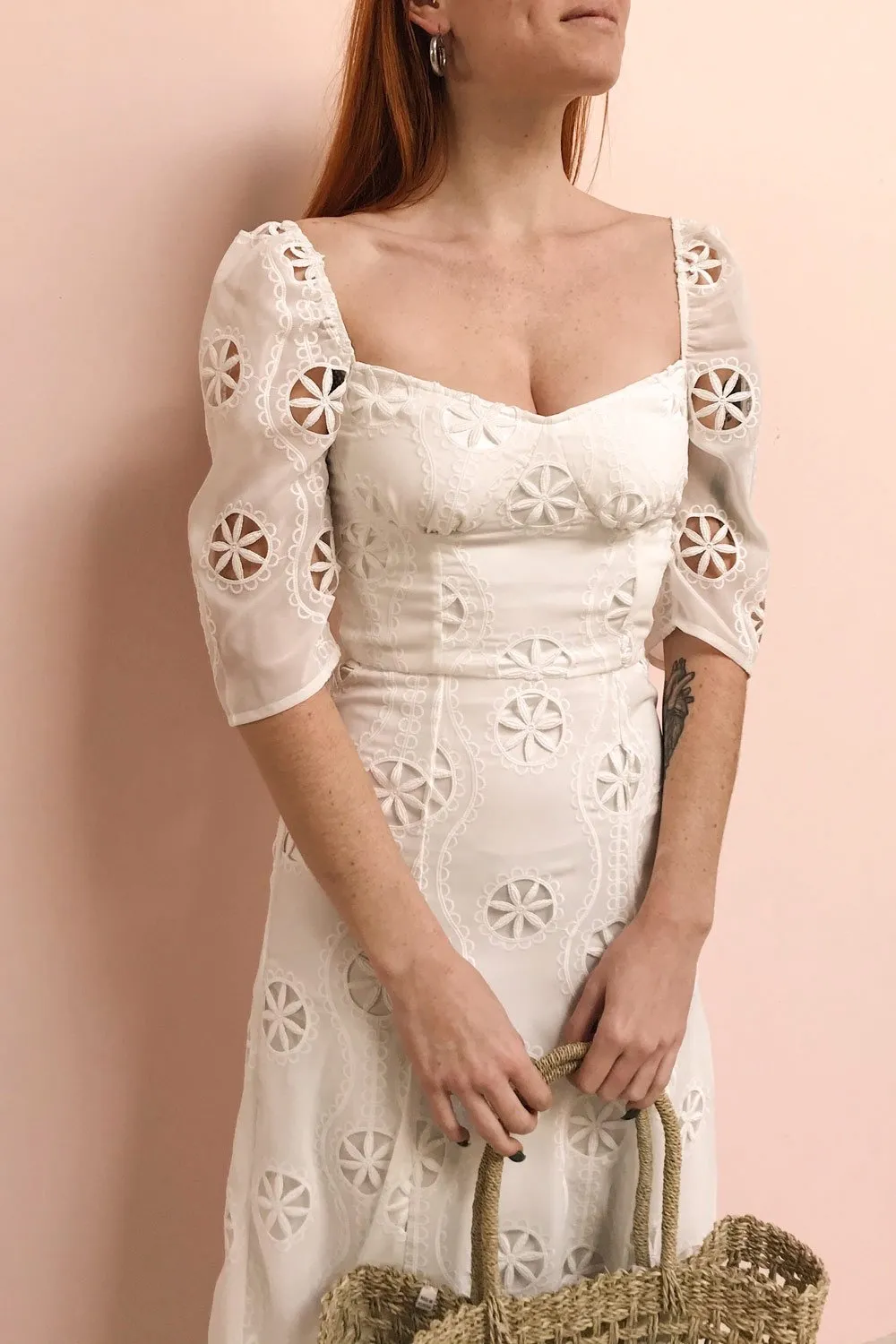 Mirabella | Embroidered White Dress