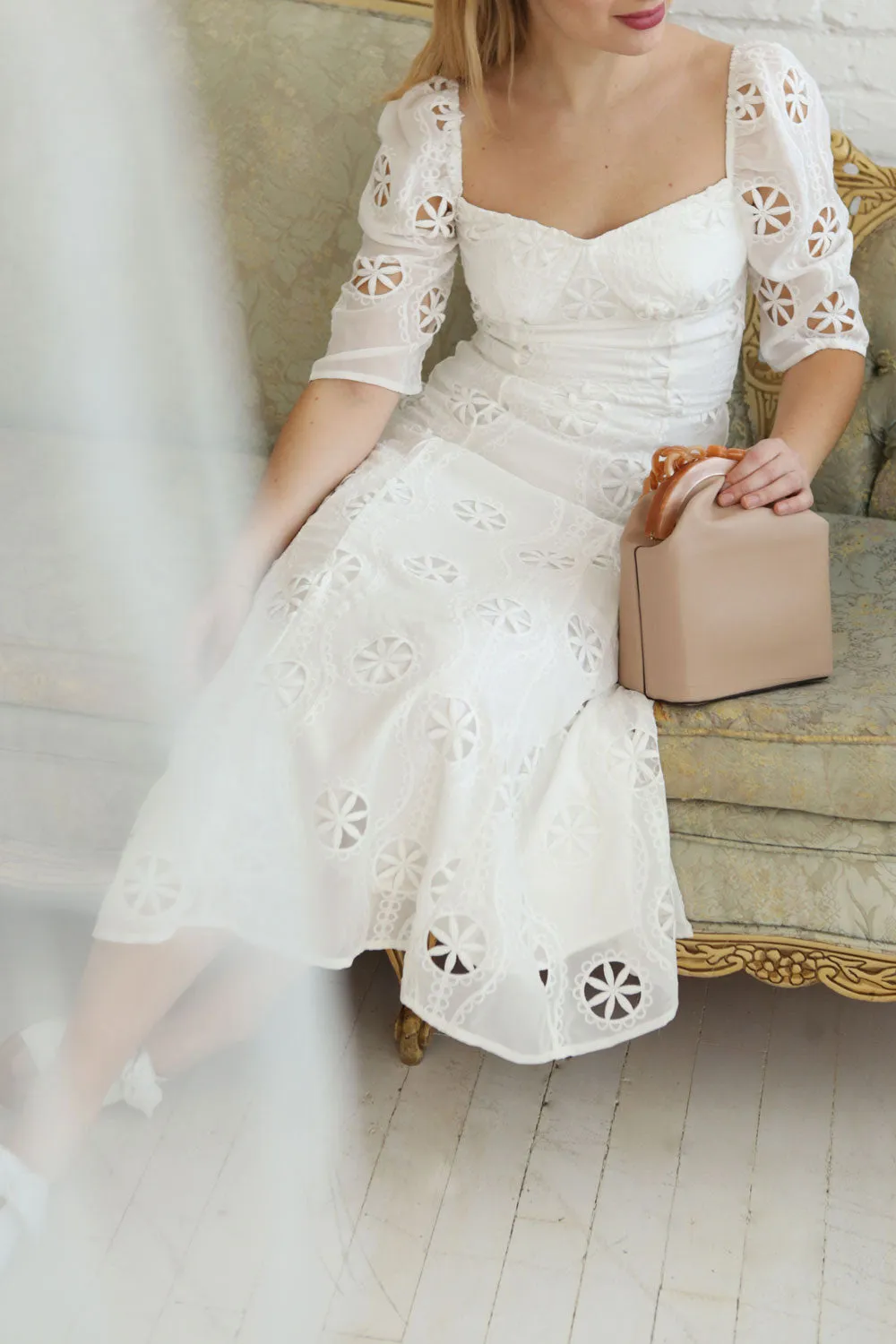 Mirabella | Embroidered White Dress
