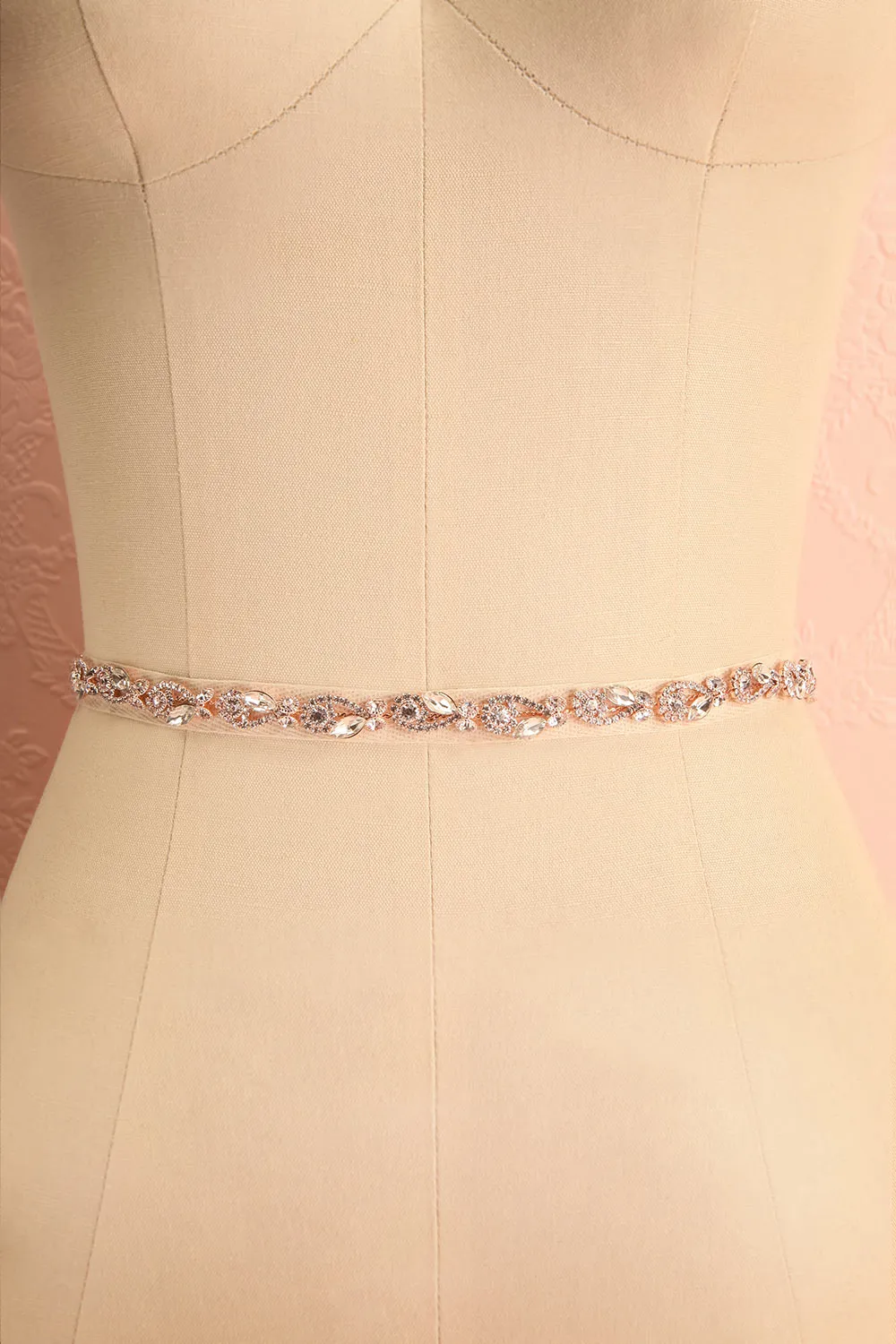Rajni Rosegold | Crystal Ribbon Belt