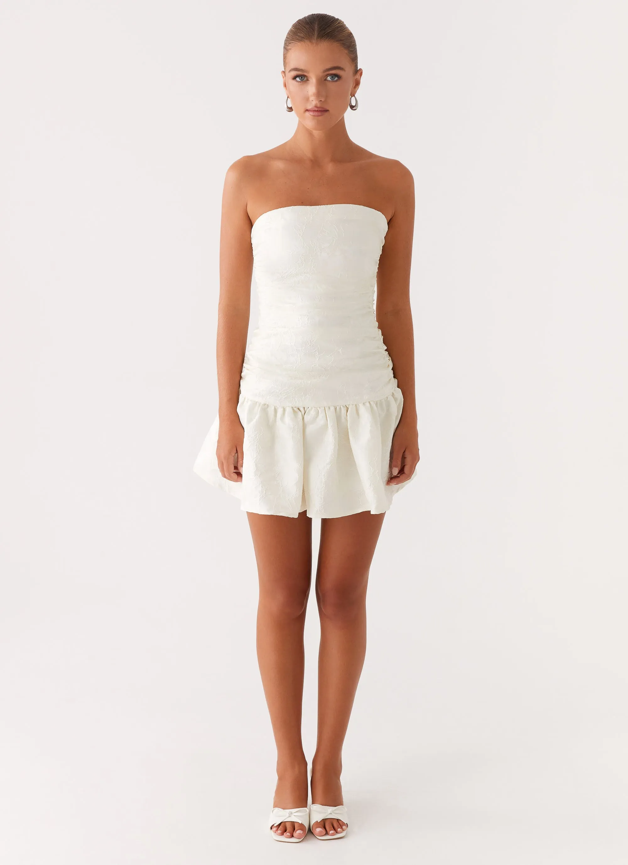 Ray Of Light Mini Dress - White