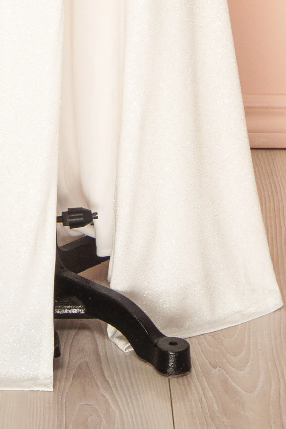 Samira White | Sparkly Mermaid Maxi Dress w/ Slit