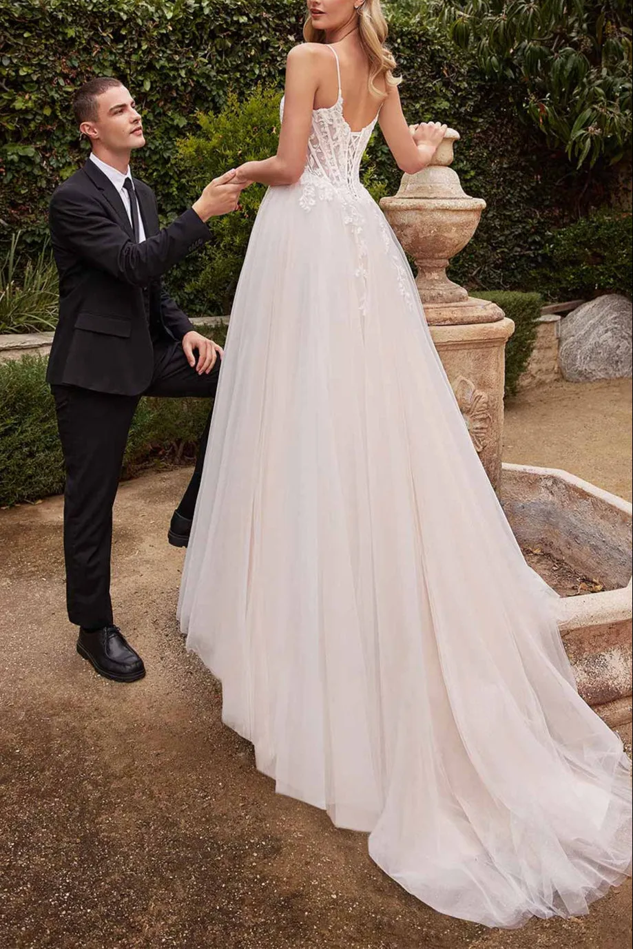 Sarienne | Sparkly A-Line Bridal Tulle Dress