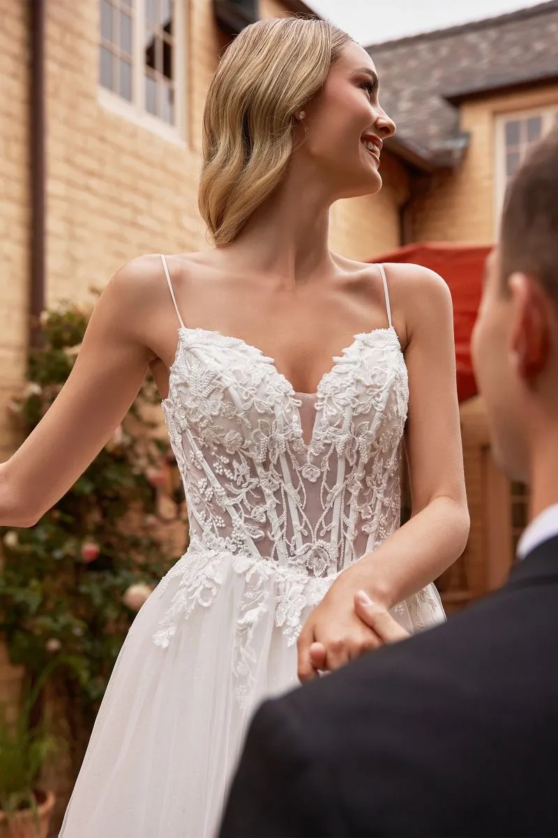 Sarienne | Sparkly A-Line Bridal Tulle Dress