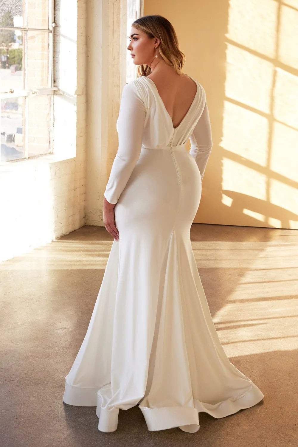Teresa | V-Neck Satin Maxi Bridal Gown