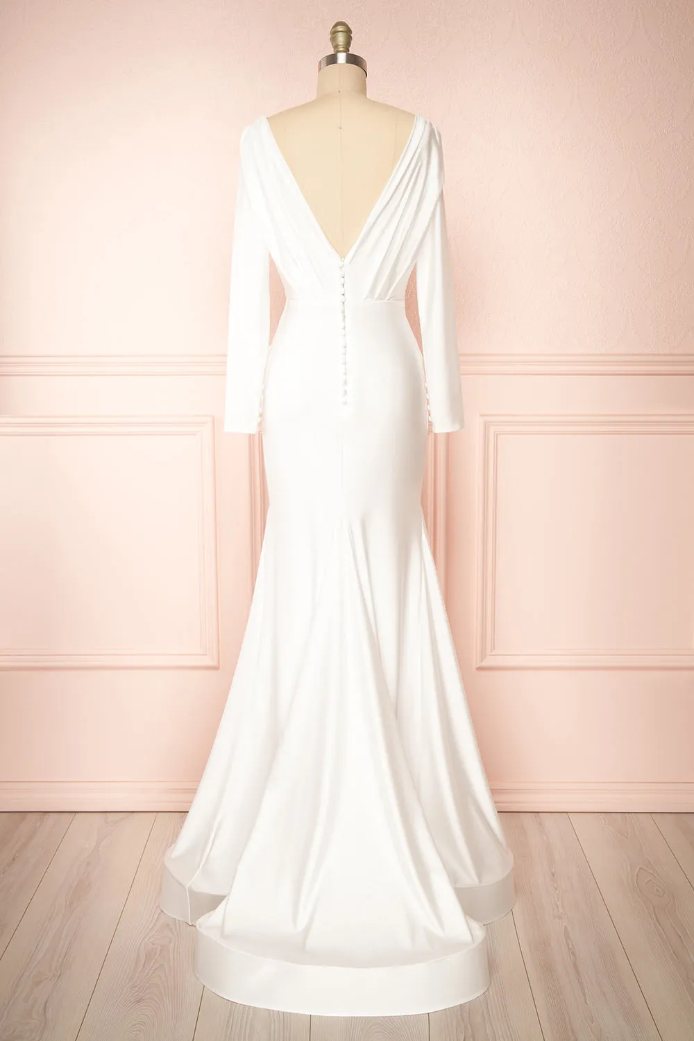 Teresa | V-Neck Satin Maxi Bridal Gown