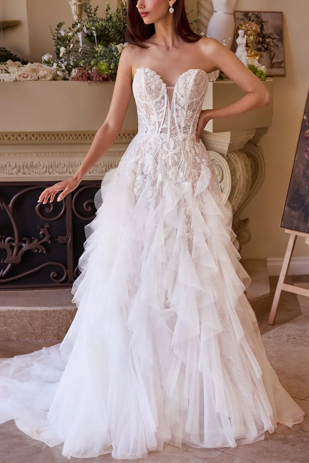 Trinity | Drop Waist Wedding Gown w/ Corset