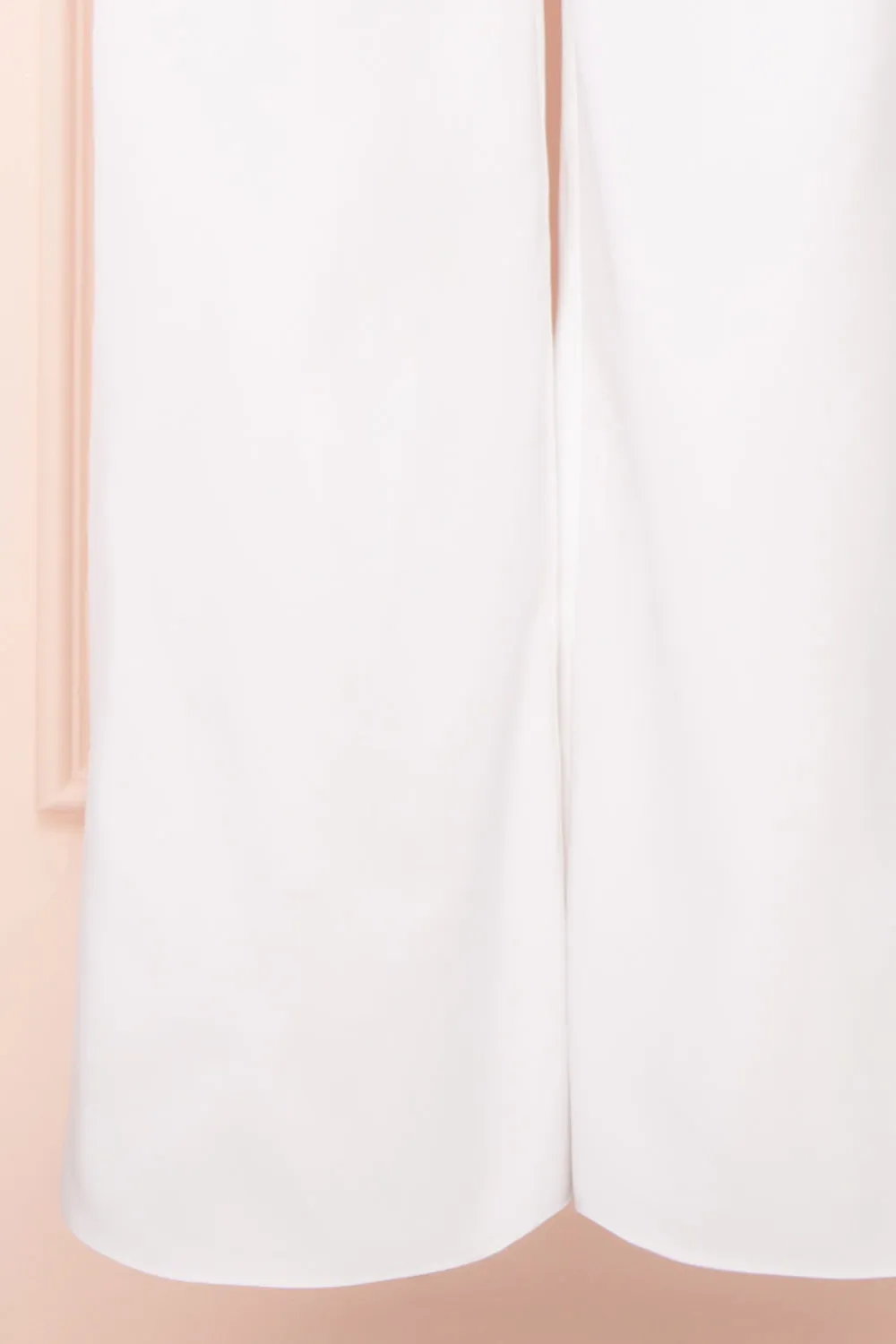 Yolanda White | Sleeveless Cut-Out Satin Jumpsuit