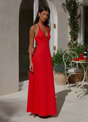 Zana Maxi Dress - Red